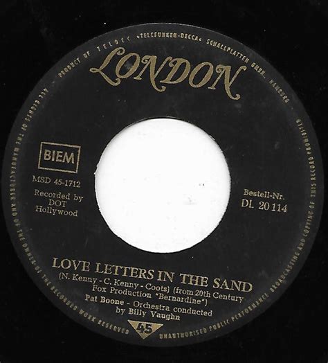 Pat Boone - Love Letters In The Sand / Bernardine (Vinyl) | Discogs