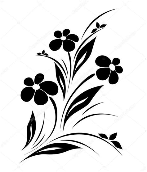 Pin de Macarena Canals en vector | Flores vectorizadas, Flores simples, Siluetas flores