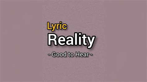 lyric song Reality new( No copyrigh)#lyrics#music#song - YouTube