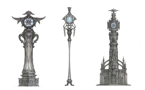 Fantasy clock tower sketch, Choi Hoshik | Clock tower, Buildings ...