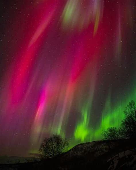 Red Was The Color On Feb 4th In Senja, Norway. Photo Taken By Aurora ...