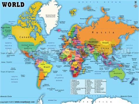 World Map with Countries Labeled | Education-Geography/SS | Pinterest | World, World maps and Maps