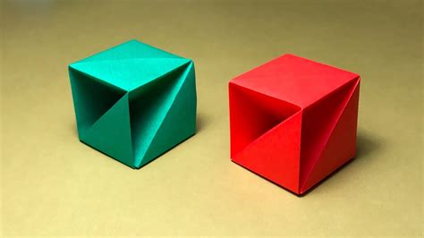 Origami Box with one piece of paper - YouTube