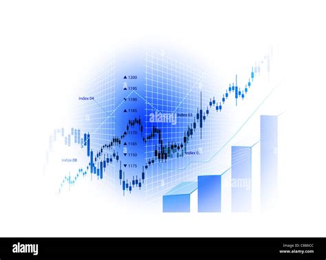 Stock Market Chart illustration on white background Stock Photo - Alamy