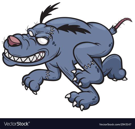 Zombie dog Royalty Free Vector Image - VectorStock