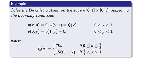 Solved Example Solve the Dirichlet problem on the square | Chegg.com