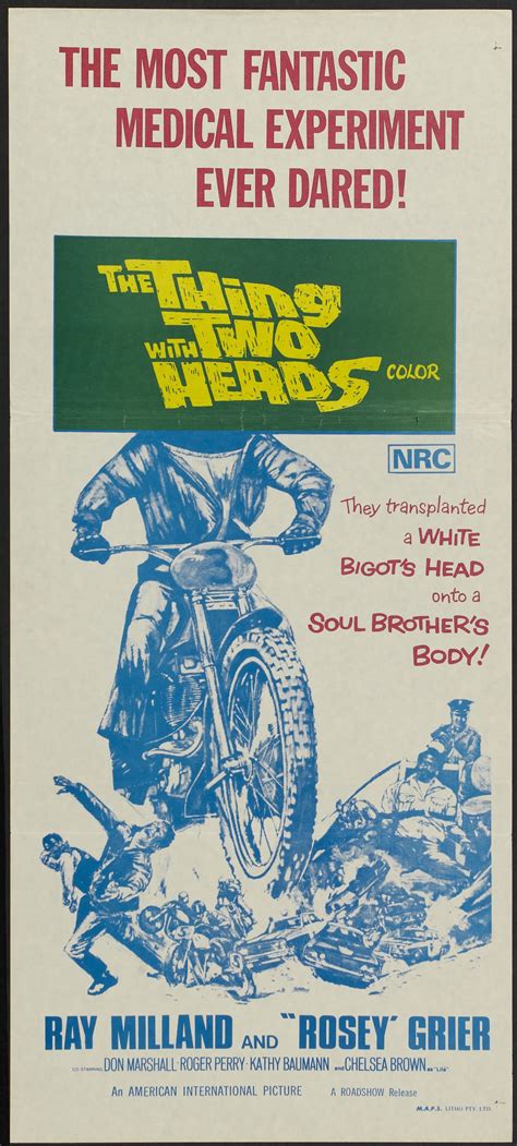 Thing with Two Heads (1972) | Movie posters vintage, College poster, Soul brothers