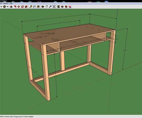 Simple 2' X 4' Computer Desk | Simple computer desk, Diy desk plans, Woodworking desk plans