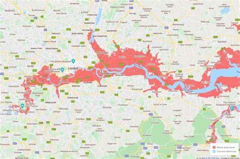 London flood map shows areas of city at risk of being…