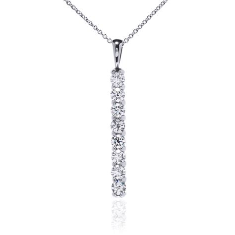 1 carat Diamond Bar Necklace in White Gold - Compare at $2150