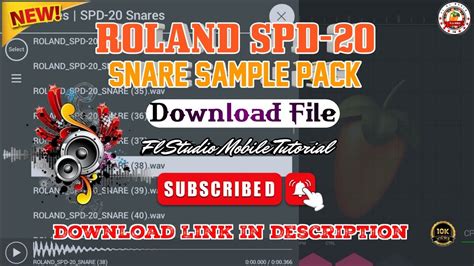 Roland spd 20 Snare Sample Pack Download File || Dj Sample Pack || Fl Studio Mobile Tutorial ...