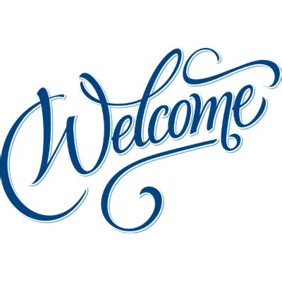 Welcome Text Sign transparent PNG - StickPNG