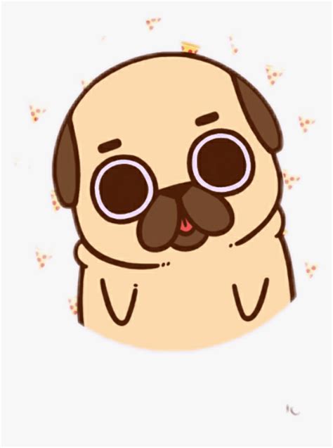 Kawaii Cute Puppy Drawings Clipart , Png Download - Pug Drawing, Transparent Png , Transparent ...