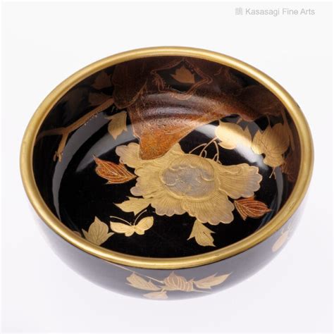 Old Handcarved Large Urushi Lacquer Bowl - Kasasagi Fine Arts