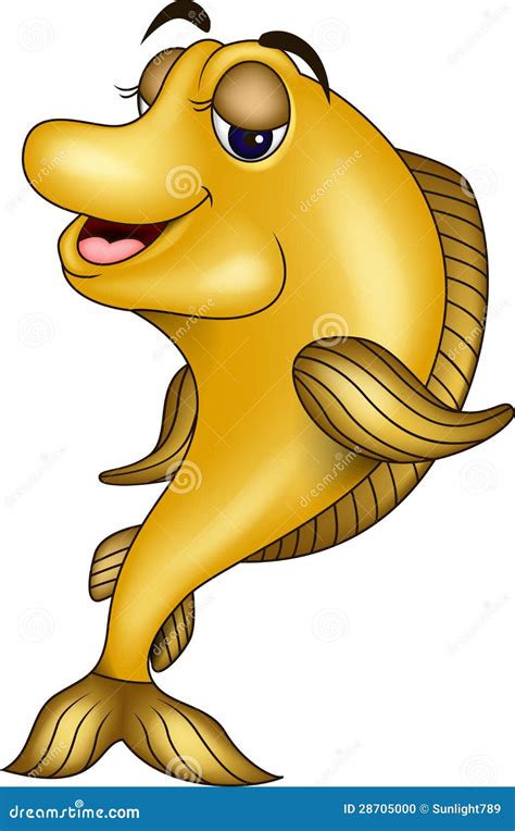 Funny Yellow Fish Cartoon Stock Illustration | CartoonDealer.com #28705000