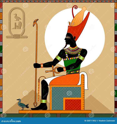 Religion of Ancient Egypt. God Geb. Stock Vector - Illustration of ...