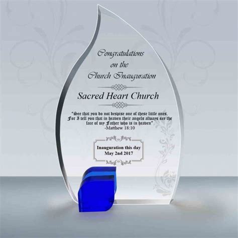 Church Anniversary Gift – Goodcount 3D Crystal Etching Gift & Award