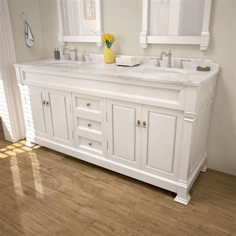 Andover 72" Traditional Bathroom Double Vanity Set - White | Beautiful ...