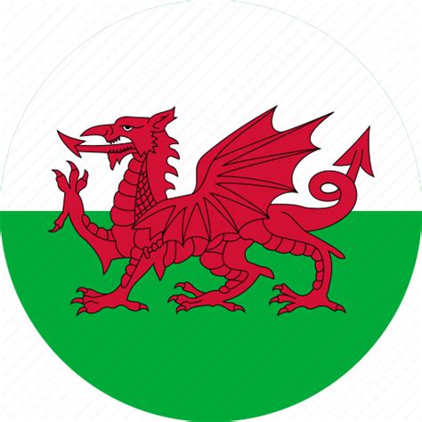 Circle, circular, country, flag, flag of wales, flags, national, round ...