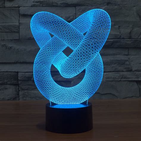 3D Artistic Abstract Circles Decoration Nightlight lampara lava Led Desk Lamps Night Light 3D ...