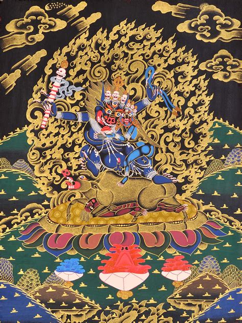 Dharmaraja Yama with Yami (Tibetan Buddhist)