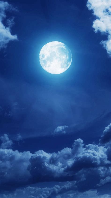 Download Moon Phone Bright Blue Sky Wallpaper | Wallpapers.com