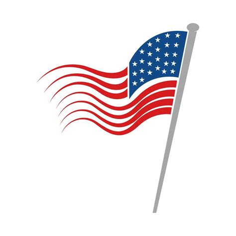 American flag logo concept design 24126899 Vector Art at Vecteezy