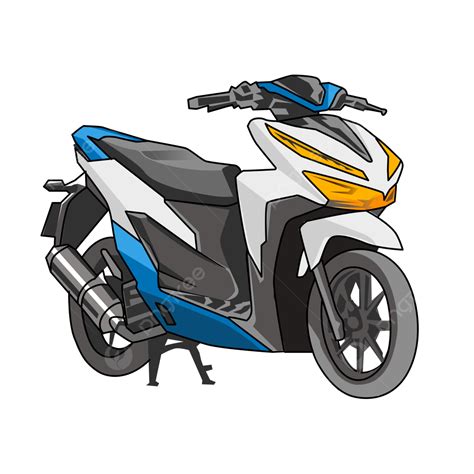 Vector Illustration Of A Vario Motorcycle Bike, Vario, Motorcycle, Motorcyle PNG and Vector with ...