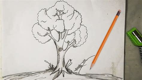 Tree Sketch Simple at PaintingValley.com | Explore collection of Tree ...