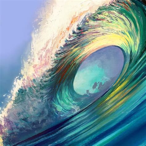 A study I did for a larger wave painting promoting a surf event in the ...