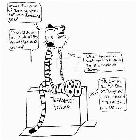 Calvin and Hobbes and the transmogrifier by OCPhantom on DeviantArt