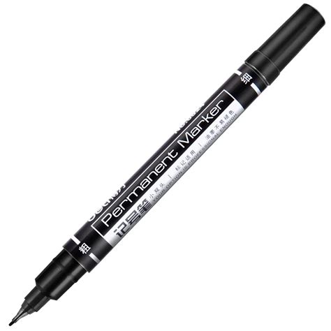 3Pcs Creative Double Marker Pen Waterproof Permanent Black Ink Pens ...