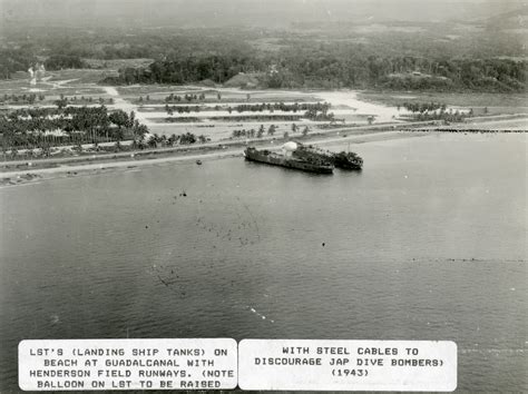 Two LSTs on a beach on Guadalcanal with Henderson Field Runways in 1943 | The Digital ...