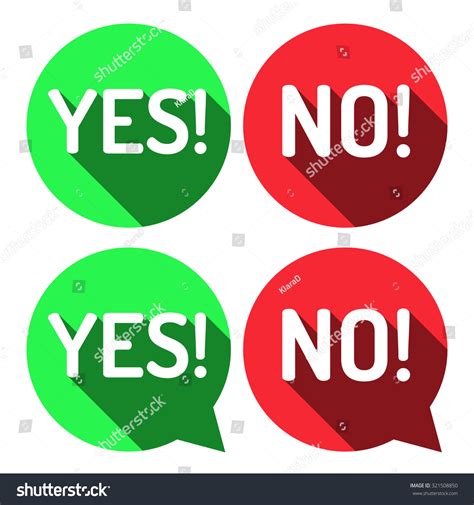 Yes No Vector Stickers Talk Bubblesflat Stock Vector (Royalty Free) 321508850 | Shutterstock