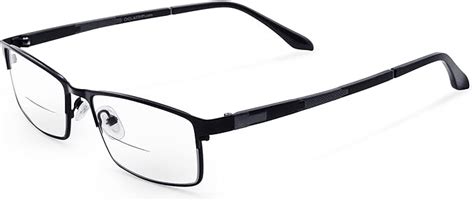 Amazon.com: Transitions Bifocal Reading Glasses Clear on Top Blue Block Readers Lined (Black, 1. ...