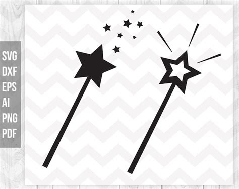 Magic Wand Svg Magic Wand Stars Svg Princess Magic Wand Svg | Etsy