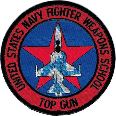 United States Navy Fighter Weapons School Top Gun Iron-On Patch [Red ...