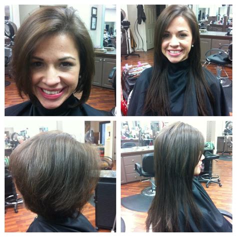 before and after extensions short hair long hair Lex Moore @ Style House Salon, N… | Hair ...