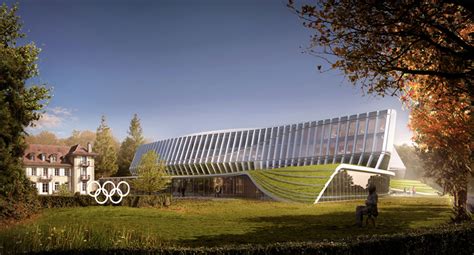 first images of 3XN's olympic committee headquarters in lausanne