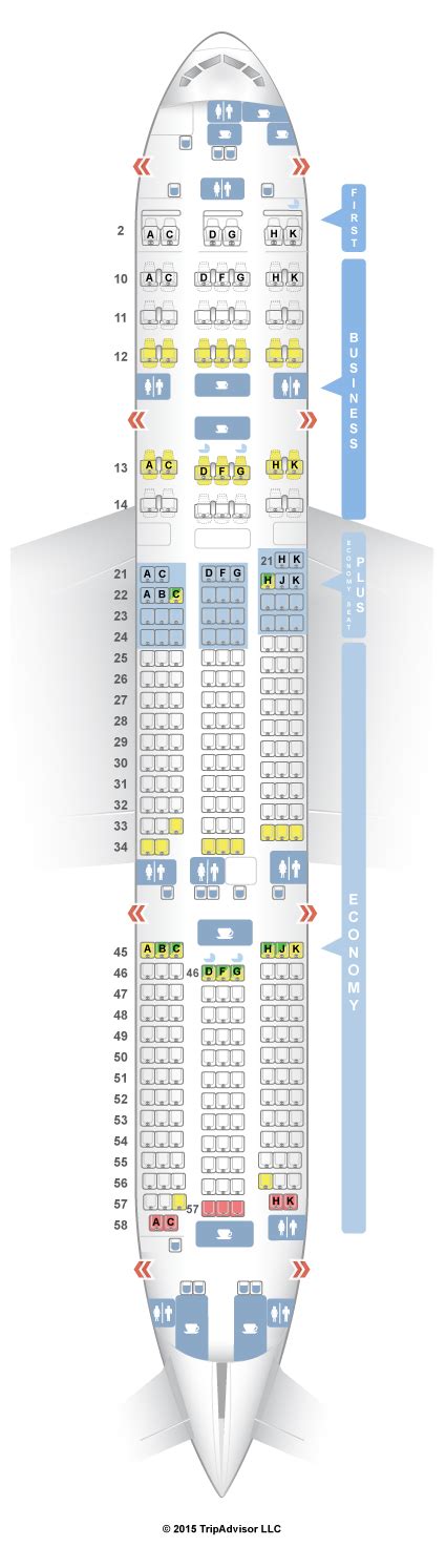 Seat Map And Seating Chart Boeing 777 200er Air New Zealand Boeing ...