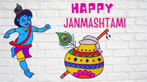 Janmashtami Special Drawing Easy Krishna Painting Step By Step How | My ...