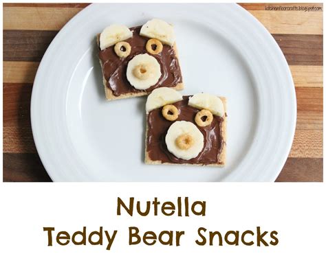 Kitchen Floor Crafts: Nutella Teddy Bear Snacks