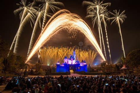 Fireworks Show at Hong Kong Disneyland on Feb 28, 2014 Editorial ...