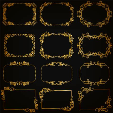 Gold frame vector free vector download (7,678 Free vector) for ...