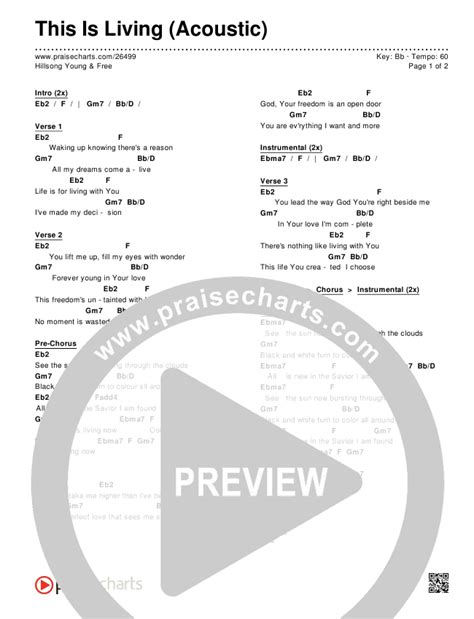 This Is Living Chords PDF (Hillsong Young & Free) - PraiseCharts