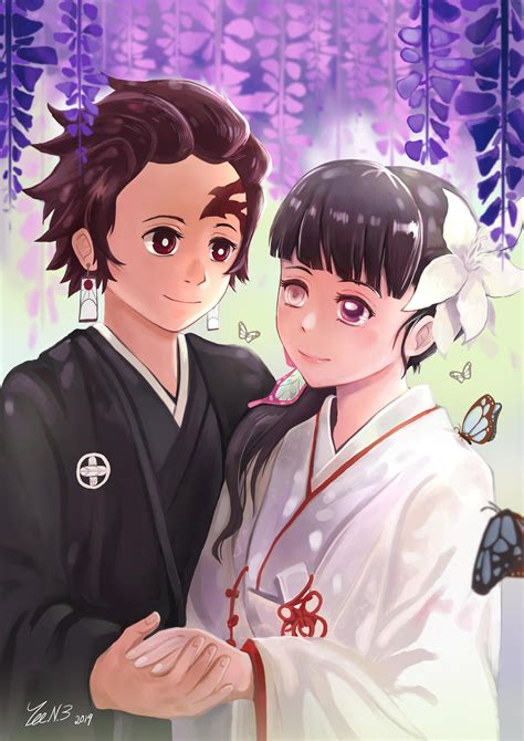 Tanjiro & Kanao Wedding Fanart : r/KimetsuNoYaiba