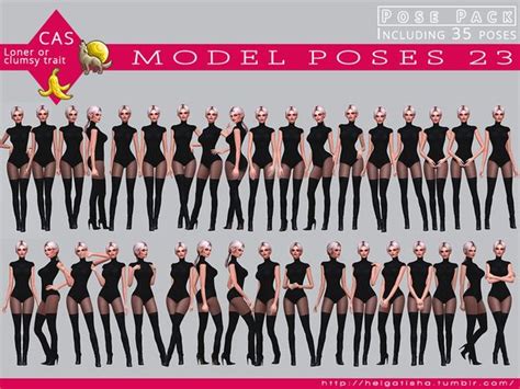 HelgaTisha's Model poses 23 Posepack and CAS | Model poses, Sims 4, Sims