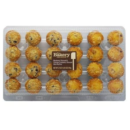 The Bakery at Walmart Blueberry Streusel & Orange Cranberry Streusel Mini Muffins, 24 count, 21 ...