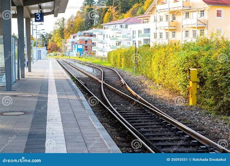 Railway in Fussen, Germany stock image. Image of destination - 35093551