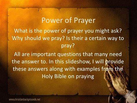 Power Of Prayer